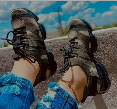 Forever Flow19 Stretch Elastic Mesh Sneakers Camouflage