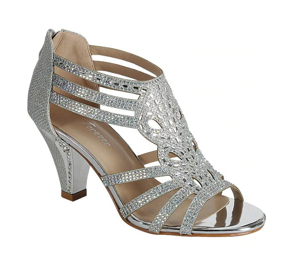 Women Glitter Dress Shoes Rhinestone Crystal High Heel Sandals by Fore SHOE TIME Women Glitter Dress Shoes Rhinestone Crystal High Heel Sandals by Fore SHOE TIME