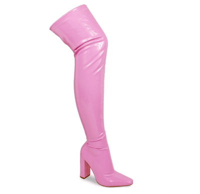 Liliana Pat-01 Thigh High Stretchy Boots