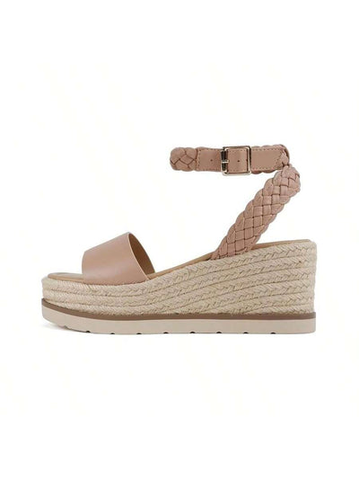 Espadrille Wedge Sandal with Braided Ankle Strap Emalin