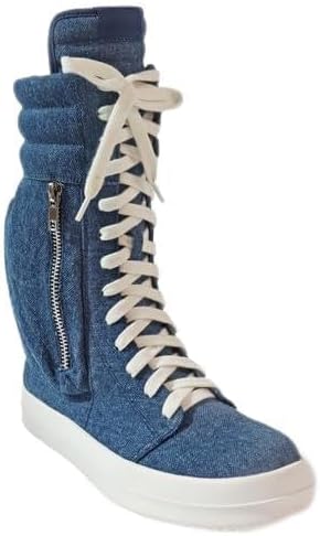 High Top Fashion Sneaker Lace Up Street Shoes with Side Pocket Racer-1