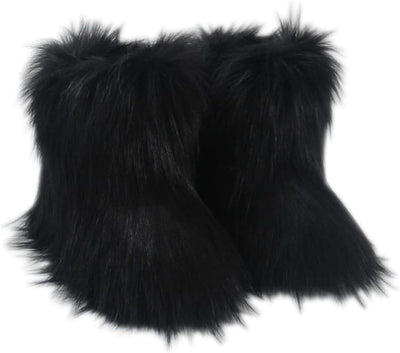 Women's Winter Fur Long Boots, Warm Slip-Resistant, Fashionable Slippers