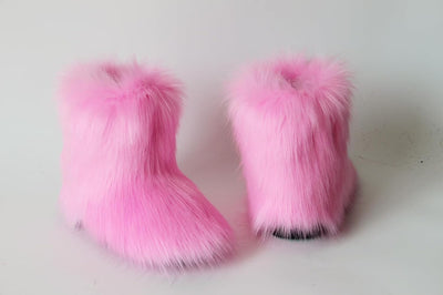 Women's Winter Fur Long Boots, Warm Slip-Resistant, Fashionable Slippers