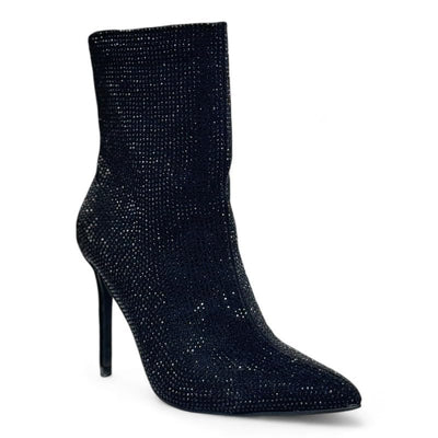 Rhinestone Stiletto Ankle Booties