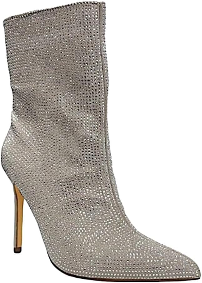 Rhinestone Stiletto Ankle Booties