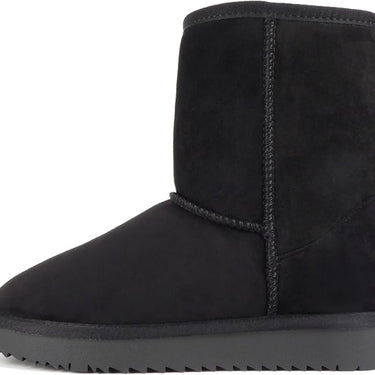 Women Round Toe Lug Sole Low Flatform Sherpa-lined Ankle Boot