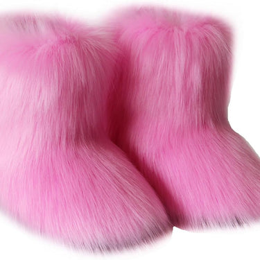 Women's Winter Fur Long Boots, Warm Slip-Resistant, Fashionable Slippers