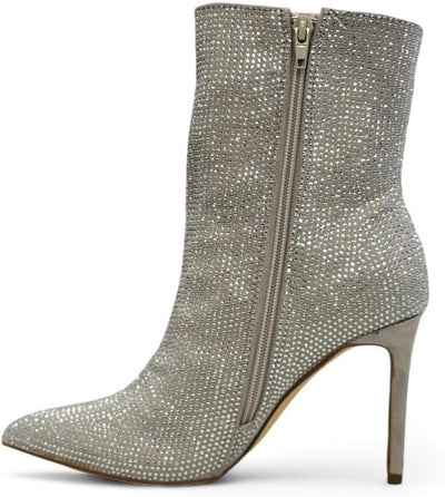 Rhinestone Stiletto Ankle Booties