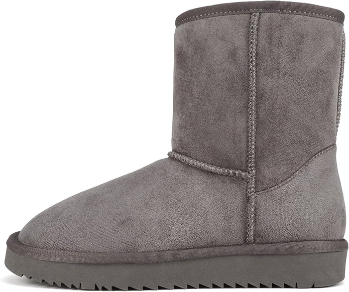 Women Round Toe Lug Sole Low Flatform Sherpa-lined Ankle Boot