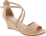 Low Wedge Sandals With Ankle Strap Blossom-3 Top Moda | Shoe Time