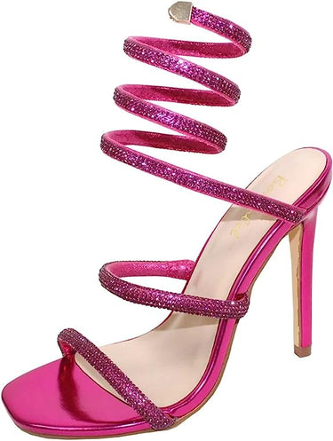 Bonnibel Rhinestone Spiral High Heels Patricia-1 | Shoe Time