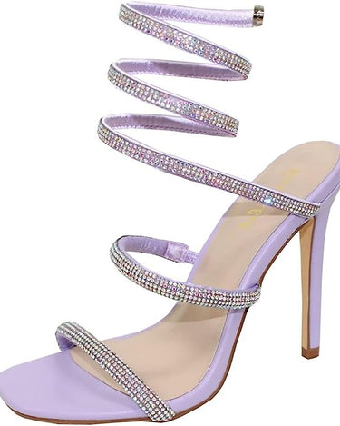 Bonnibel Rhinestone Spiral High Heels Patricia-1 | Shoe Time