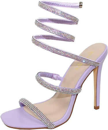 Bonnibel Rhinestone Spiral High Heels Patricia-1 | Shoe Time