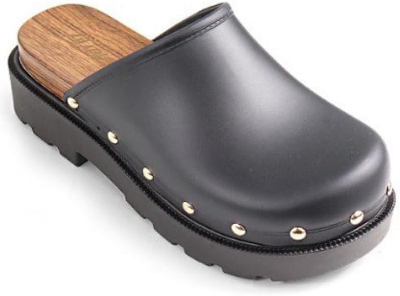 Mule Clog Slip On Platform Closed Toe Sandals