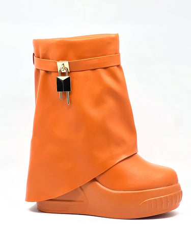 Fold Over Padlock Drapey Boot Sneakers Brook-1 Liliana | Shoe Time