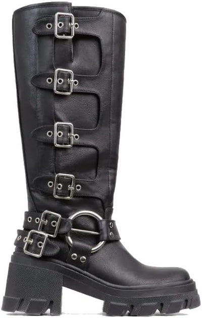 Buckle-Up-Now Side Buckle Chunky Sole Boots