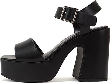 Soda Open Square Toe Chunky High Heeled Sandal Launch | Shoe Time