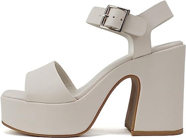 Soda Open Square Toe Chunky High Heeled Sandal Launch | Shoe Time