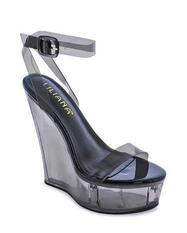 Clear Wedge Sandals by Glaze | Shoe Time