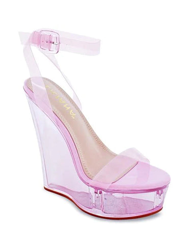 Clear Wedge Sandals by Glaze | Shoe Time