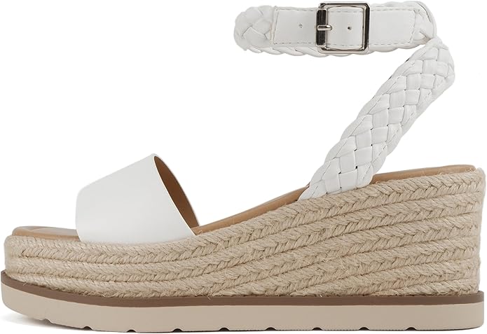 Espadrille Wedge Sandal with Braided Ankle Strap Emalin