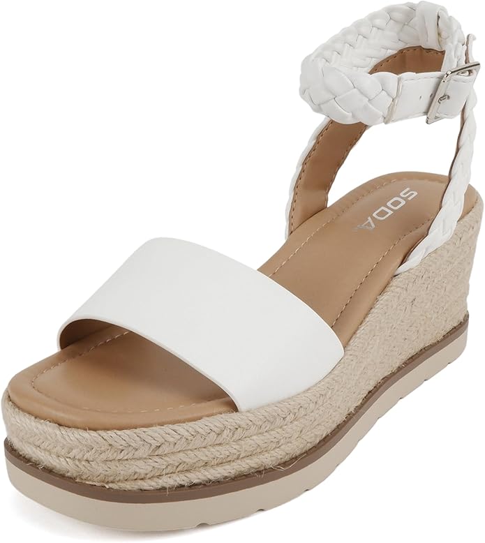 Espadrille Wedge Sandal with Braided Ankle Strap Emalin