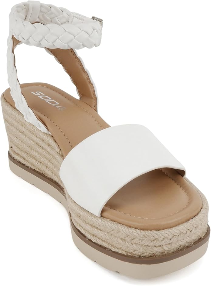 Espadrille Wedge Sandal with Braided Ankle Strap Emalin