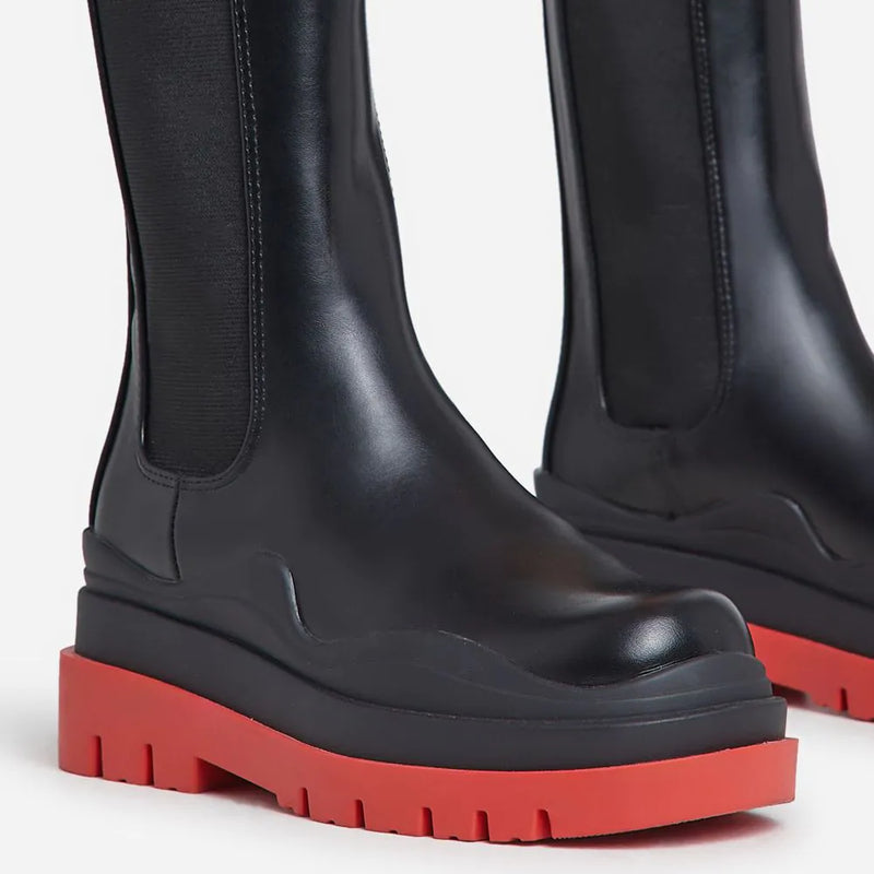 Chunky Sole Ankle Chelsea Biker Boots Energy