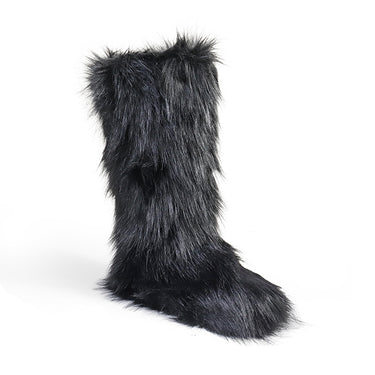 Winter Fuzzy Snow Boots Fluffy Over The Knee Platform Warm Boots, Halloween Party Fashion Rainbow / 10 Winter Fuzzy Snow Boots Fluffy Over The Knee Platform Warm Boots, Halloween Party Fashion Rainbow / 10