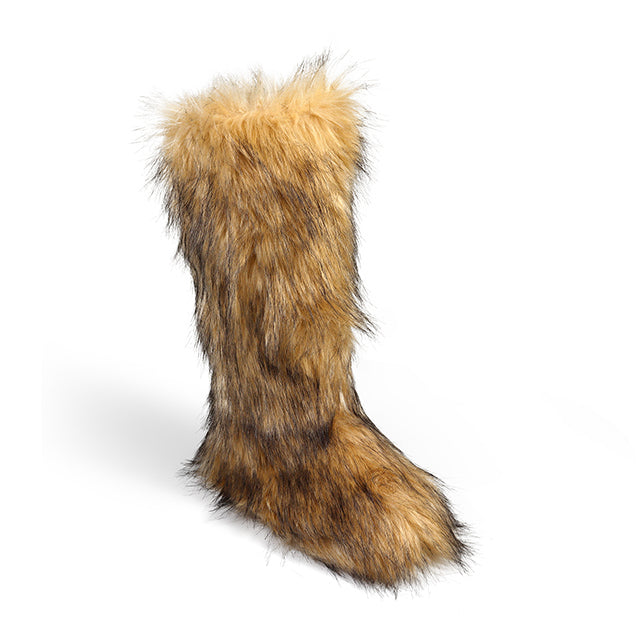 Winter Fuzzy Snow Boots Fluffy Over The Knee Platform Warm Boots, Halloween Party Fashion