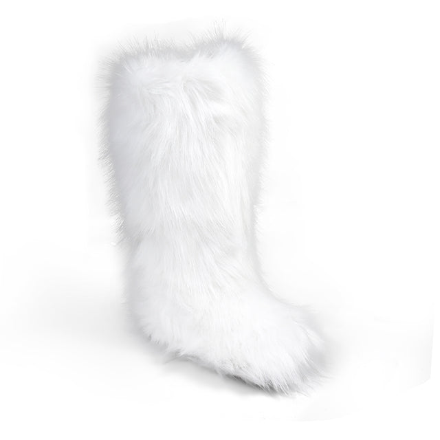 Winter Fuzzy Snow Boots Fluffy Over The Knee Platform Warm Boots, Halloween Party Fashion