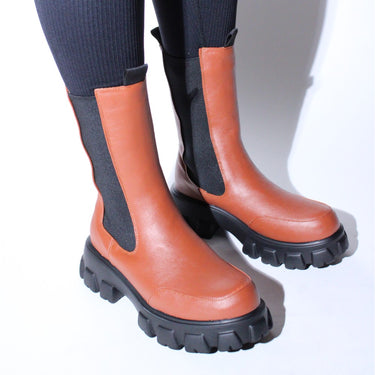 Women's Mid Calf High Chelsea Boots