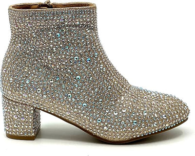 Kids Rhinestone Booties Forever Iceberg-12K