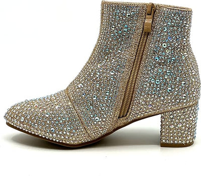 Kids Rhinestone Booties Forever Iceberg-12K