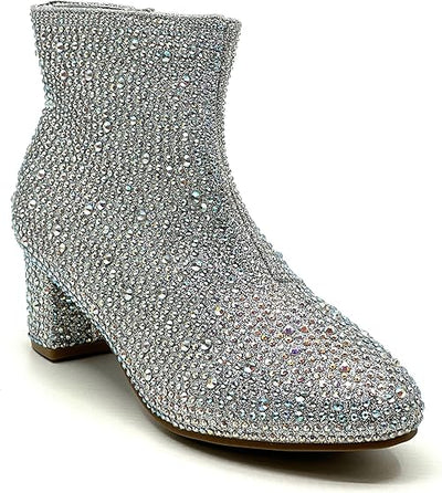 Kids Rhinestone Booties Forever Iceberg-12K