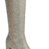 Rhinestone Block Heel Knee High Boots Iceberg-22 | Shoe Time