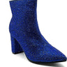 Royal Blue Rhinestone Ankle Boots Iceberg-12 Forever | Shoe Time