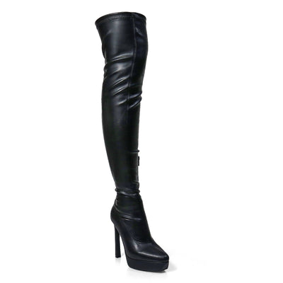 Women's Stretchy Over The Knee Platform Boots