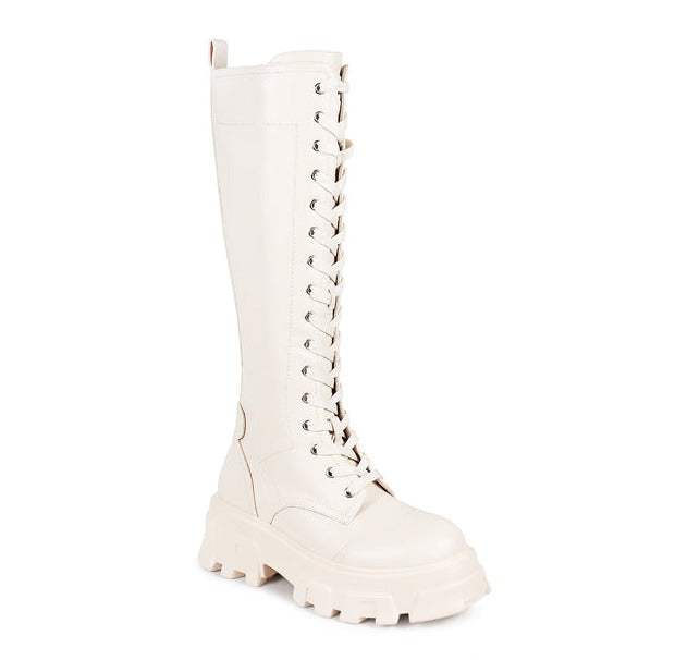 Thigh High Combat Boots Jaque-2 Liliana | Shoe Time