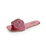 Rhinestone Flat Sandals Lisa-8 Liliana | Shoe Time