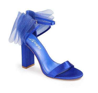 Ankle Strap Block High Heel Bow Sandals Luis-1 | Shoe Time