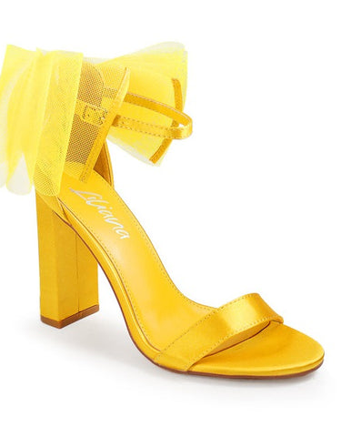 Ankle Strap Block High Heel Bow Sandals Luis-1 | Shoe Time