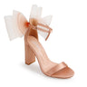 Ankle Strap Block High Heel Bow Sandals Luis-1 | Shoe Time