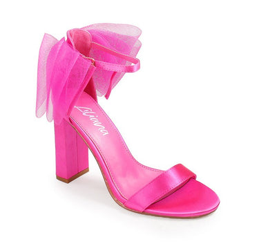 Ankle Strap Block High Heel Bow Sandals Luis-1 | Shoe Time