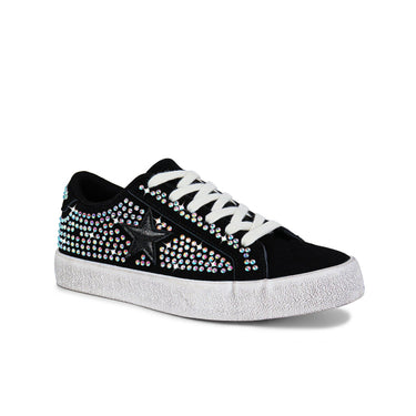 Women's Rhinestone Star Sneakers Comfort Sole