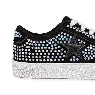 Women's Rhinestone Star Sneakers Comfort Sole