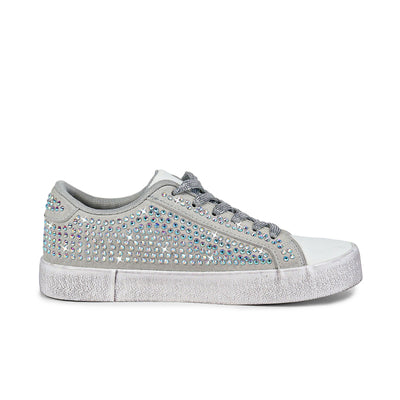 Women's Rhinestone Star Sneakers Comfort Sole