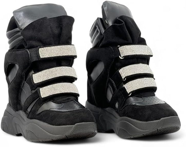 high top hidden wedge sneakers