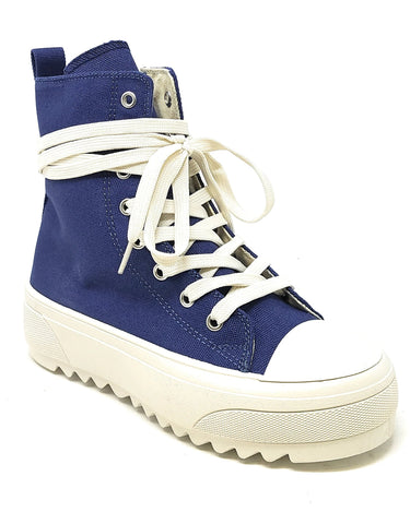 High Top Lace Up Sneakers Ferdi-02 Wild Diva | Shoe Time