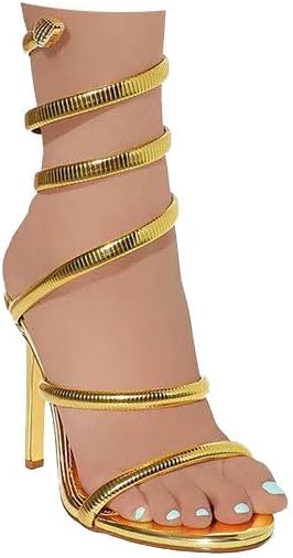 Spiral Wrap Around Ankle Strap Stiletto Heels Nikkia-223 Liliana